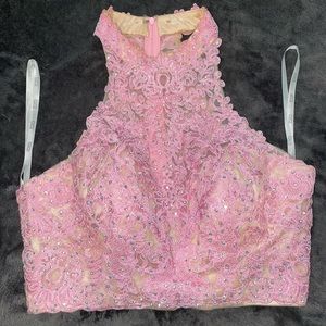 Gigi Two Piece Halter Prom/Formal Dress